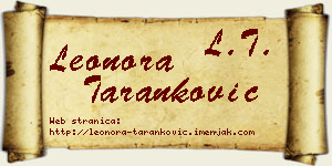 Leonora Taranković vizit kartica